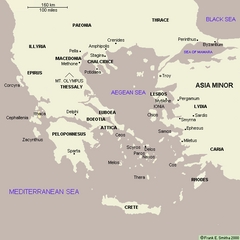 爱琴海 爱琴海地区地图，公元前3世纪