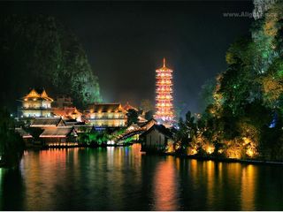 四湖美景